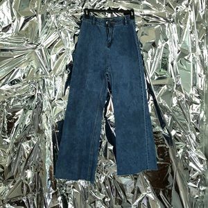 XYZ pinstripe wide leg jeans